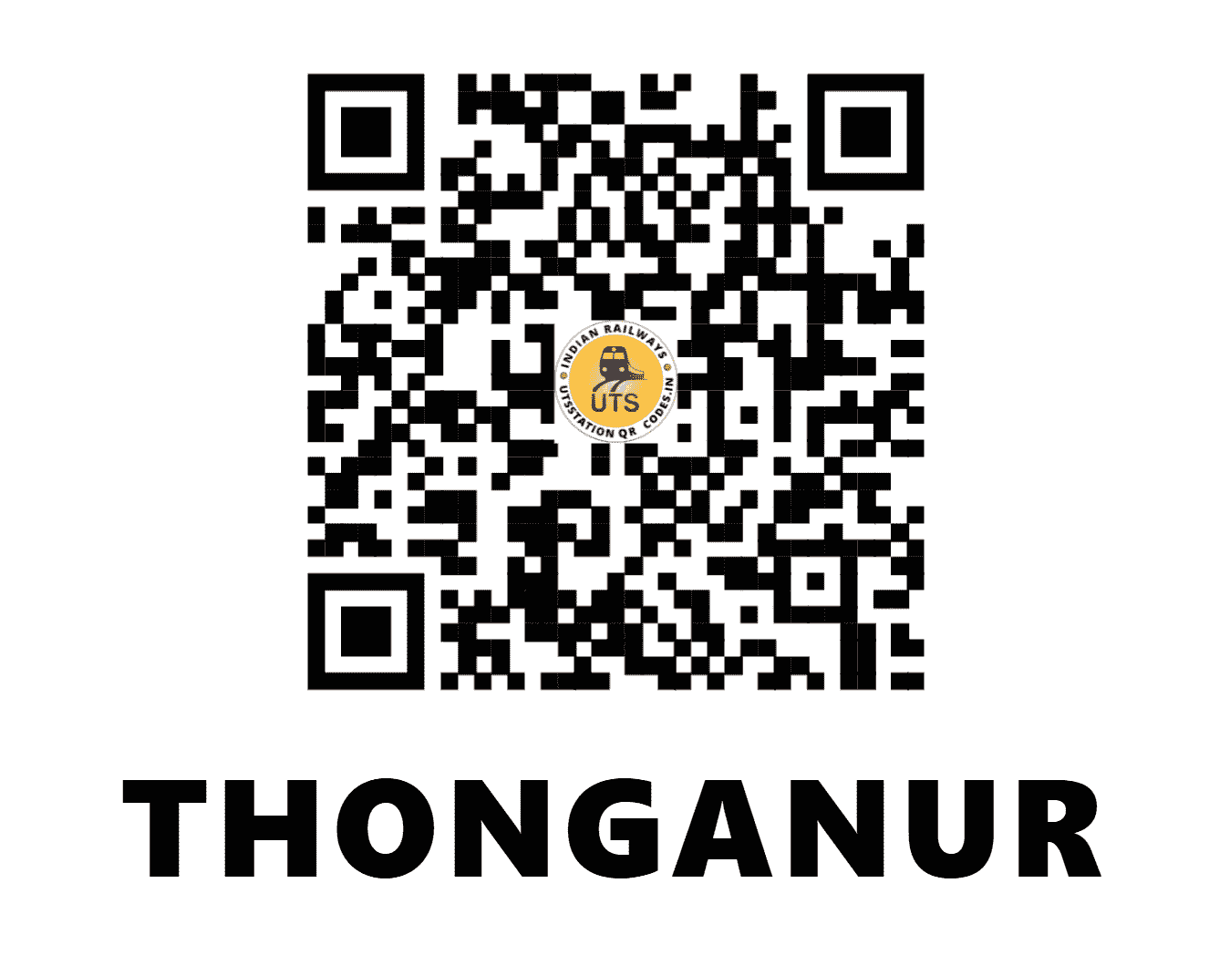 UTS QR Code for THONGANUR - TNGR (SR - TAMIL NADU)